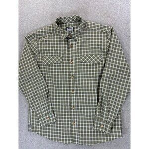 Mojo Coastal Plaid Breathable Button Down Fishing Shirt‎ (Men's XL) Green